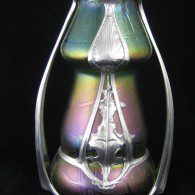 KRALIK ‘Pampas’ Vase in metal frame